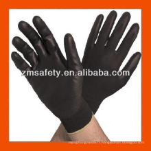 Bon prix Noir Nylon Noir PU Gants Enduits